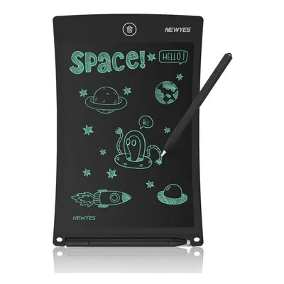 (Black) 8.5-Inch Writing Board Monochrome Screen Tablet Drawing Handwriting Pad Message Kids Edu