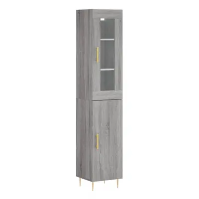 vidaXL Highboard Sideboard Cupboard Side Cabinet Grey Sonoma Engineered Wood