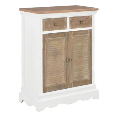 vidaXL Solid Wood Sideboard White 60cm Landhouse Style Cabinets Organiser