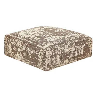 Cotton Floor Cushion X X cm Beige and Brown SHASA