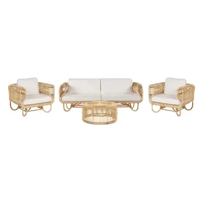 Sofa Set with Table DOLCEDO/LIMNI Rattan Beige