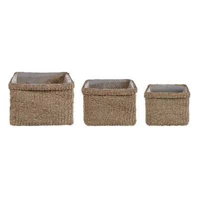 Set of Plant Pots RIVULINE Wicker Natural