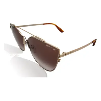 (28G - Gold/Brown Gradient) Tom Ford FT0563 Jacquelyn Women's Sunglasses 28G Rose Gold/Brown