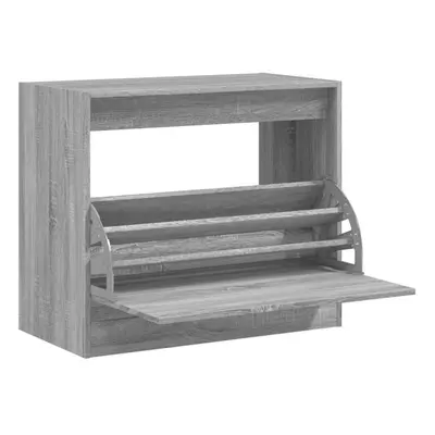 (grey sonoma, x x cm) vidaXL Shoe Cabinet with Flip-Drawers Shoe Storage Shelf Shoe Rack Cupboar