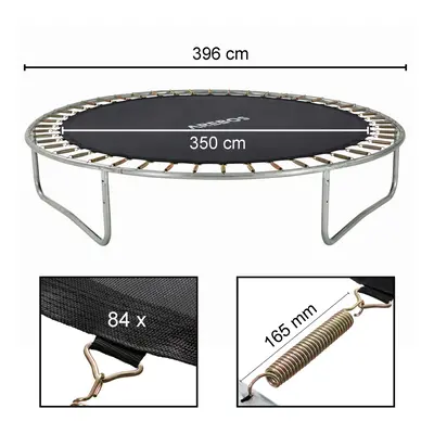 AREBOS Jumping mat Ã 350cm for trampolines with Ã 396cm, eyelets and 165mm springs