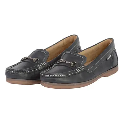 (5 UK, Navy) Dublin Womens/Ladies Calmsden Bit Arena Leather Shoes