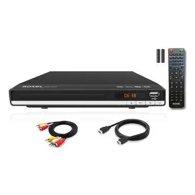 Roxel RDP-S500 DVD Player with HDMI Cable for TV, Multi Region DVD Player with USB Port, Remote 