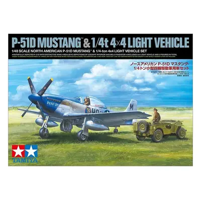 Tamiya North American P-51D Mustang & 1/4 Ton 4X4 1:48 Model Kit