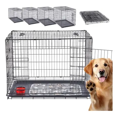 AREBOS dog cage x x 51cm | dog transport box car foldable | dog box foldable | transport box wit