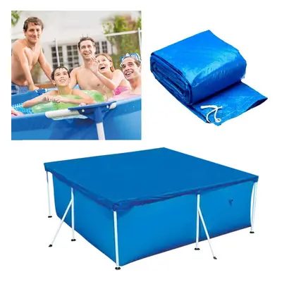 (1.9x1.9m / 75x75 in) Square Swimming Pool Cover Ground Mat UV-resistant PE Rainproof Dust Cover