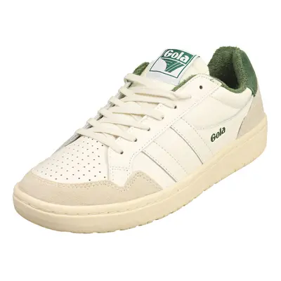 (5) Gola Eagle Womens Casual Trainers in Off White Green