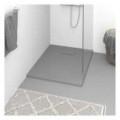 vidaXL Shower Base Tray SMC Grey 90x70 cm Modern Bathroom Shower Receptor