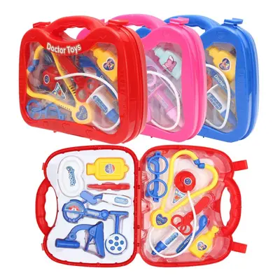 (Red) Kids Childrens Role Play Doctor Nurses Toy Game Set Kit Gift Toys