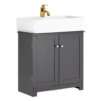 SoBuy BZR18-II-DG, Under Sink Cabinet Bathroom Vanity Unit,Dark Grey