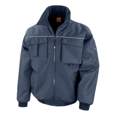 (S, Navy) WORK-GUARD by Result Mens Sabre Pilot Jacket