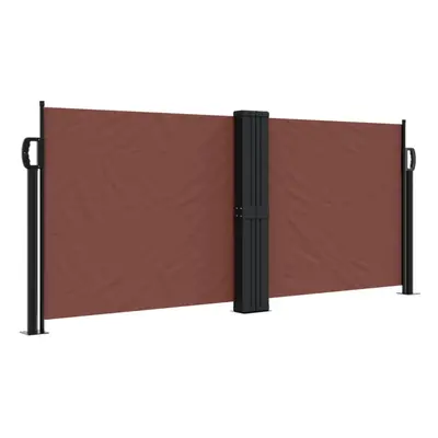 (brown, x cm) vidaXL Retractable Side Awning Outdoor Privacy Screen Shade Black 120x1200 cm