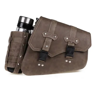 (Right) Left / Right Side Universal Saddlebag Storage Tool Holder Leather Motorcycles Bag