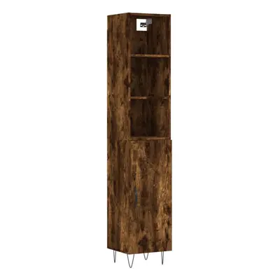 (smoked oak, door) vidaXL Highboard Sideboard Cupboard Side Cabinet Concrete Grey Engineered Woo