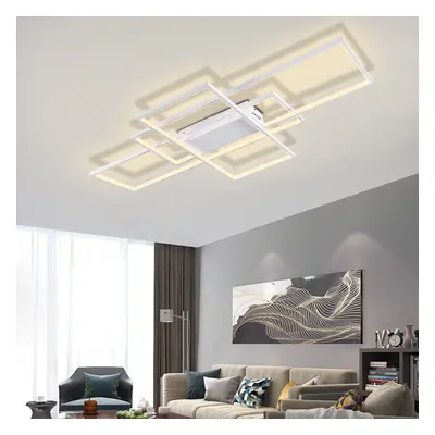 (Dimmable) Modern Rectangle LED Chandelier Ceiling Light 110CM