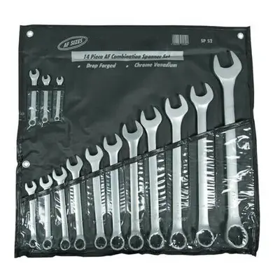 14 Piece 1/4" Inch 1/4" Inch Combination Spanner Set In Storage Wallet