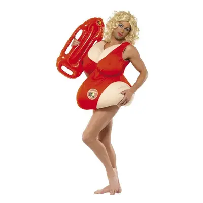 Smiffy's Men's Baywatch Costume, Padded Swimsuit, Baywatch, One Size, Colour: - baywatch costume