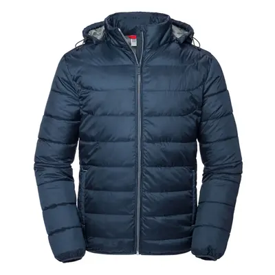 (M, French Navy) Russell Mens Nano Hooded Padded Jacket