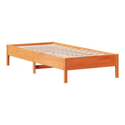 vidaXL Bed Frame Bedroom Bed Base Bedstead Wax Brown 90x200 cm Solid Wood Pine