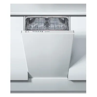 Indesit Fully Integrated Slimline Dishwasher - White Control Panel - F Rated