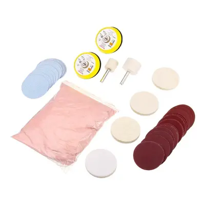 39pcs Glass Polishing Kit Cleaning Tools M6 Thread Sanding Pad