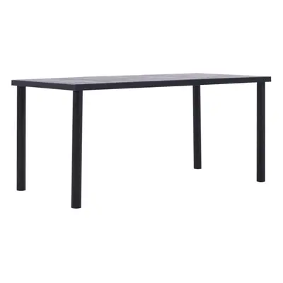 vidaXL Dining Table Black and Concrete Grey 160x80cm MDF Kitchen Furniture