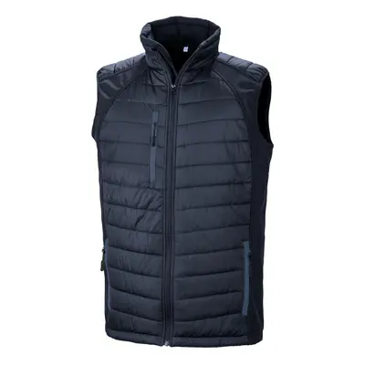 (L, Navy) Result Genuine Recycled Unisex Adult Compass Softshell Padded Gilet