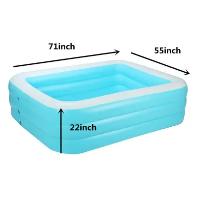 (180CM) Three Layer Family Swimming Pool Summer Inflatable Pools Outdoor Garden