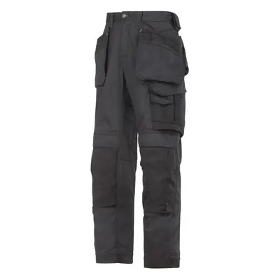 (33R, Black) Snickers Mens Cooltwill Workwear Trousers / Pants