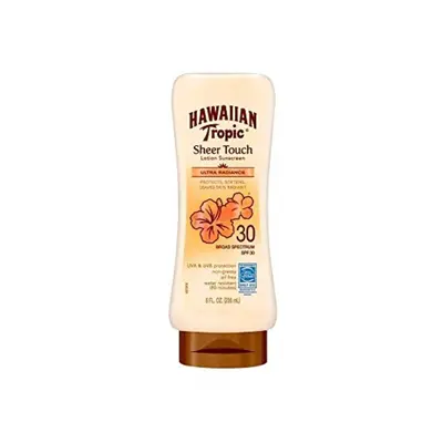 Hawaiian Tropic Sheer Touch, Lotion Sunscreen Ultra Radiance SPF 30, oz (Pack of 2)