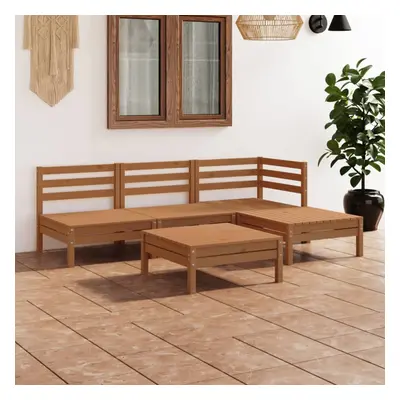 vidaXL Garden Lounge Set Outdoor Lounge Set Piece Solid Pinewood Honey Brown