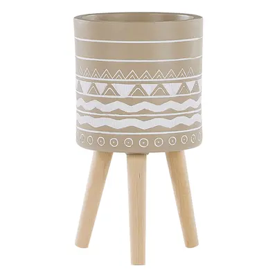 Elevated Plant Pot MILINA Ceramic Beige