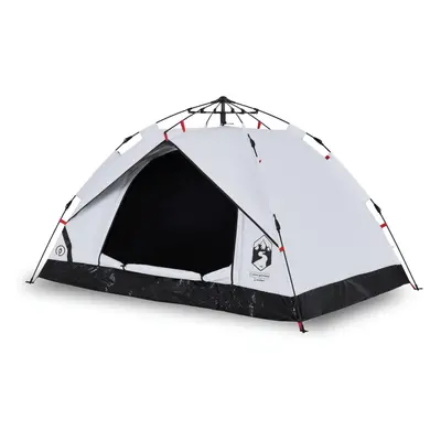 (white blackout, 2-person) vidaXL Camping Tent Dome 2-Person Tent White Blackout Fabric Quick Re