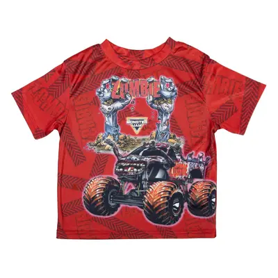 Monster Jam Zombie Little Boys Graphic T-Shirt Zombie Red