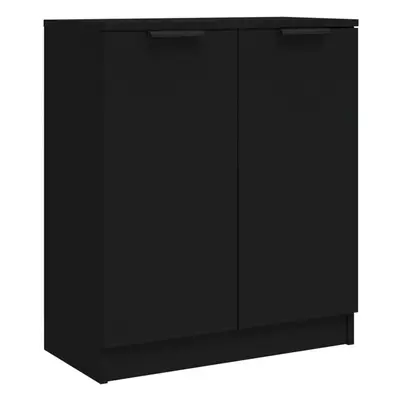 (black) vidaXL Sideboard Cupboard Storage Cabinet Bookshelf Highboard Engineered Wood