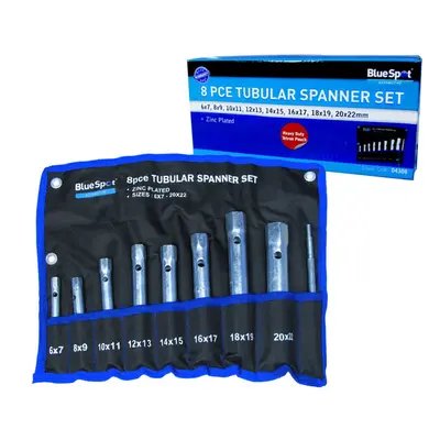 BlueSpot 10Piece Extra Long Double Ring Ratchet Spanner Set