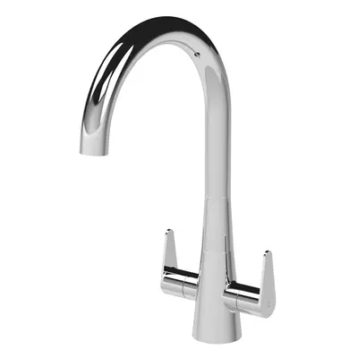 Kitchen Mono Mixer Tap with Lever Handles, 398mm - Chrome