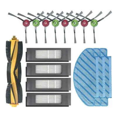 16pcs Replacements for Ecovacs T8 Vacuum Cleaner Parts Accessories Main Brush*1 Side Brushes*8 H