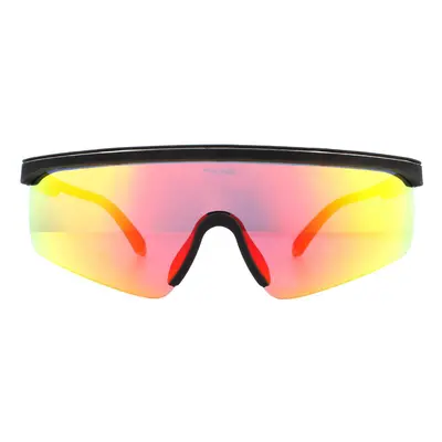 Police Sunglasses Lewis SPLA28 6AAY Rubberised Black Red Mirror