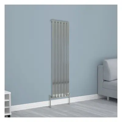 (1600x408mm Single, Chrome) NRG Horizontal Vertical Flat Panel Designer Radiator Central Heating