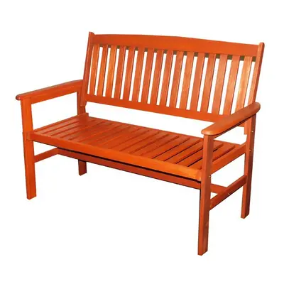 Kingfisher Hardwood 2-Seater Garden Bench - 120cm Wide