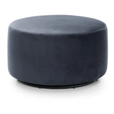 (Dark Grey) Chicago Velvet Swivel Footstool