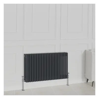 (600x1190mm-3 Column, Anthracite) NRG Traditional Radiator Horizontal Vertical Cast Iron Style D