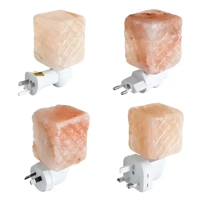 (UK Plug) Natural Crystal Himalayan Glow Hand Carved Crystal Salt Night Lamp Wall Light AC110-24