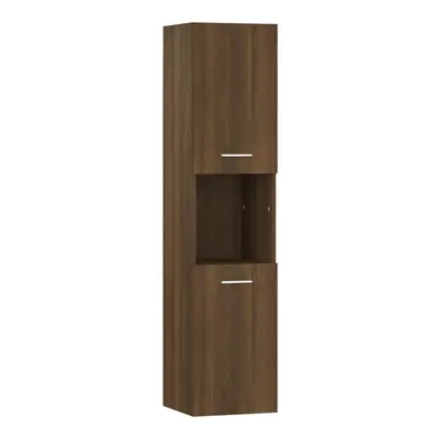 (Brown oak) vidaXL Bathroom Cabinet Washroom Storage Shelf Laundry Cabinet Engineered Wood