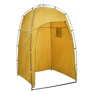 vidaXL Shower WC Changing Tent Yellow Moveable Toilet Privacy Shelter Outdoor